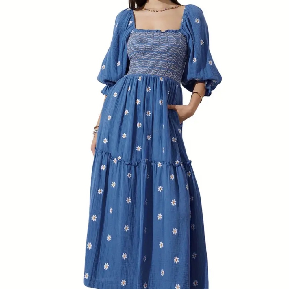 Free People | Dahlia Embroidered Maxi Dress | XS - Picture 15 of 16